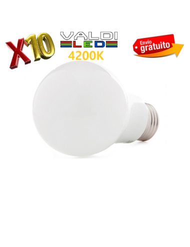 Pack 10 Bombillas LED E27 9W 4200ºK con Envío Gratis.