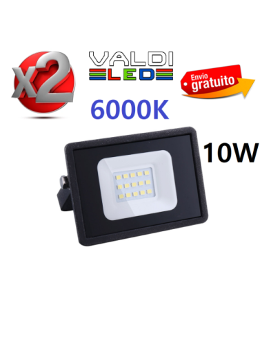 Pack 2 Focos Proyector LED 10W 6000ºK IP66 Regulable con Envío Gratis.