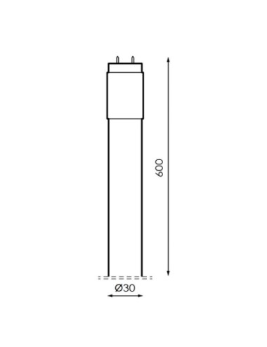 Pack de 20 Tubos Led T8 60cm 9W de Cristal 6000k con Conexión un Lateral y Envío Gratis.