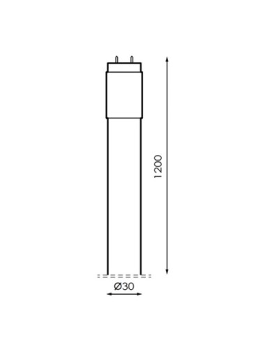 Pack de 20 Tubos Led T8 120cm 18W de Cristal 6000k con Conexión un Lateral y Envío Gratis.