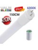 Pack de 20 Tubos Led T8 150cm 22W de Cristal 6000k con Conexión un Lateral y Envío Gratis.