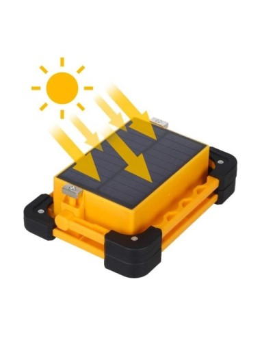 Foco Proyector LED Solar 50w PowerBank Portátil con Batería, Recargable, Luz para trabajo, Recargable USB o Solar, Envío Gratis