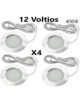 Pack 4 Placas Led a 12v 3w 3000k empotrar Con Envío Gratis, para Caravana, Camper, Autocaravana o instalaciones a 12v
