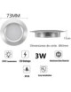 Pack 4 Placas Led a 12v 3w 3000k empotrar Con Envío Gratis, para Caravana, Camper, Autocaravana o instalaciones a 12v