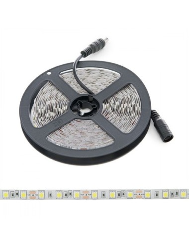 Tira 12v de 300 LED 72W Ip25 Azul SMD5050 x5 Metros, con Envío Gratis.