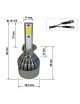 Kit de Led H1 de color blanco puro 6000K, para 12V, de 18W, para bombillas H1.
